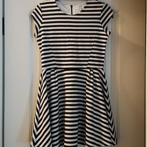 Black and white strip dress